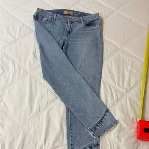 7 For All Mankind Light Blue Cropped Jeans
